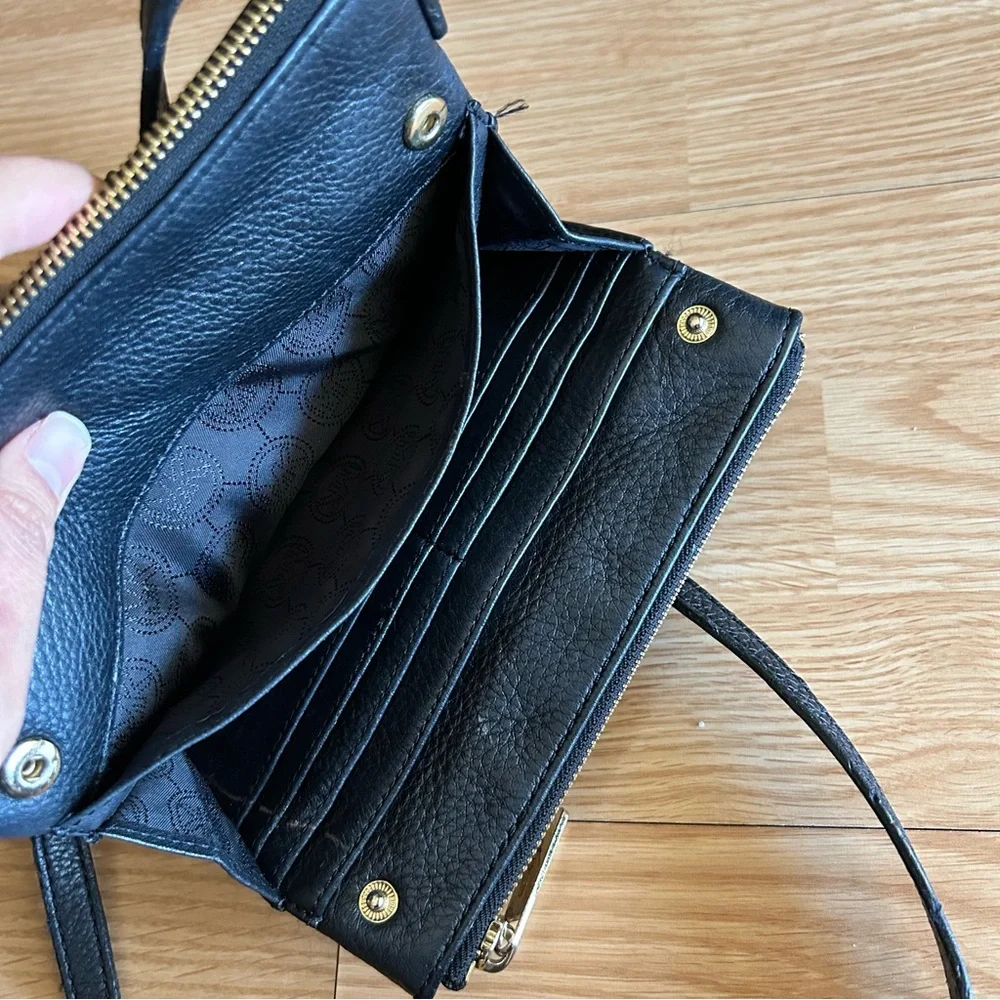Michael Kors Black Pebbled Leather Fulton Small Crossbody Bag